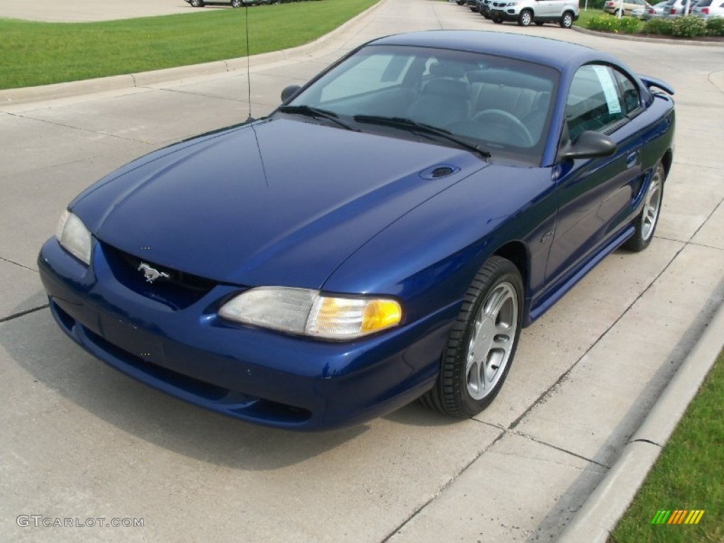 Moonlight Blue Metallic 1997 Ford Mustang GT Coupe Exterior Photo #50462306