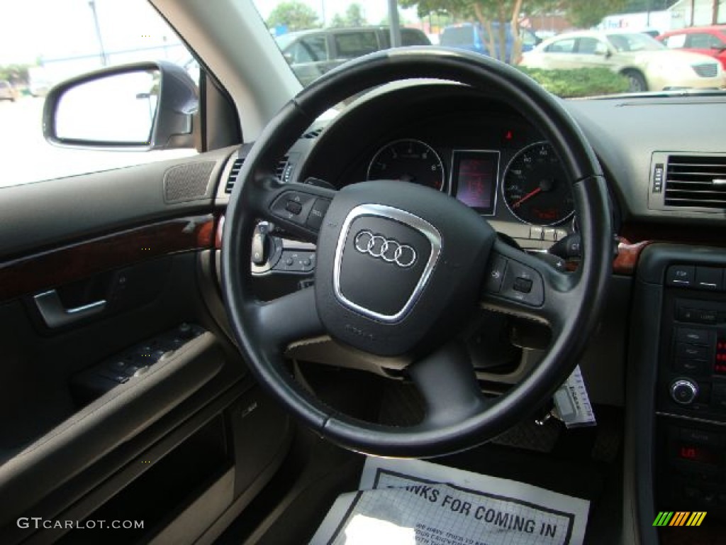 2008 A4 2.0T quattro S-Line Sedan - Dolphin Grey Metallic / Black photo #24