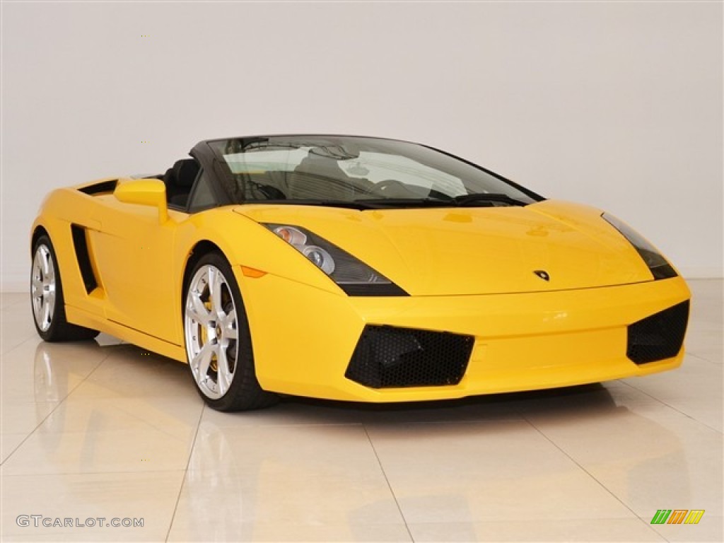 Giallo Midas (Yellow) 2008 Lamborghini Gallardo Spyder E-Gear Exterior Photo #50466694