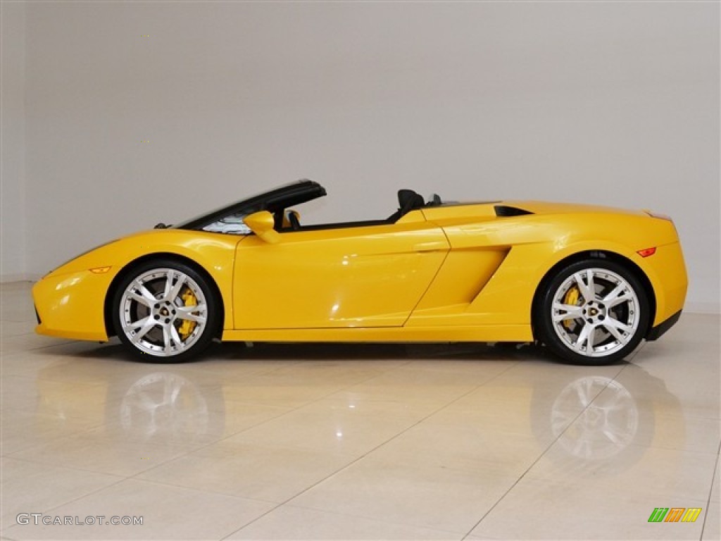 Giallo Midas (Yellow) 2008 Lamborghini Gallardo Spyder E-Gear Exterior Photo #50466766