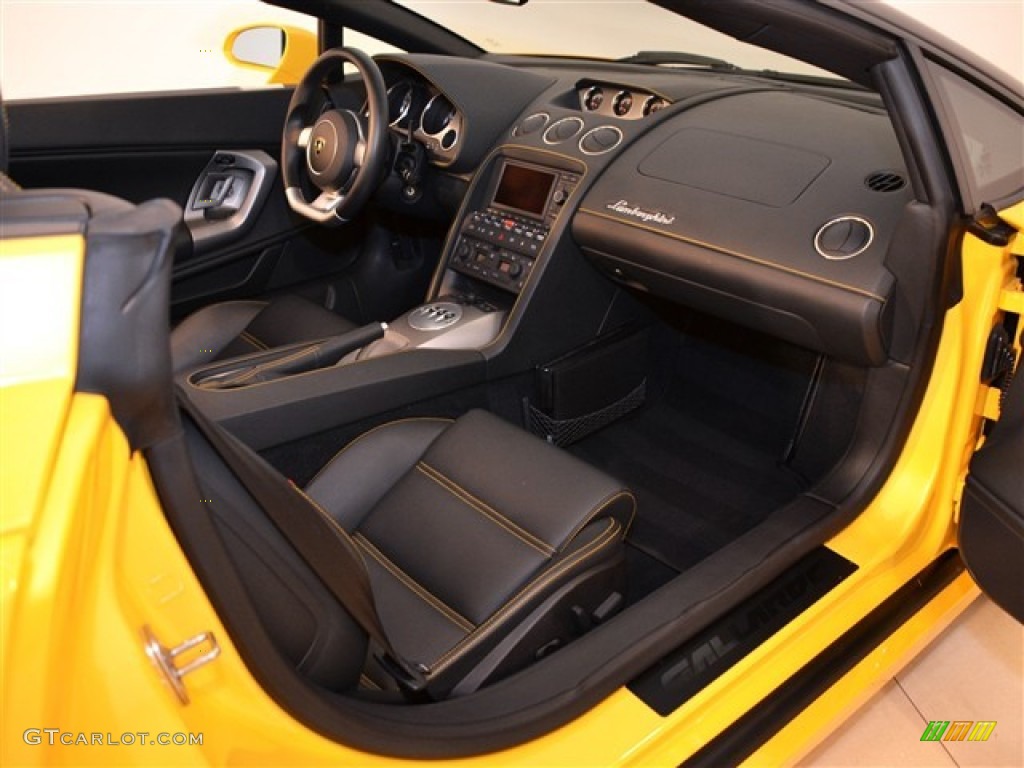 Nero Perseus Interior 2008 Lamborghini Gallardo Spyder E-Gear Photo #50466973