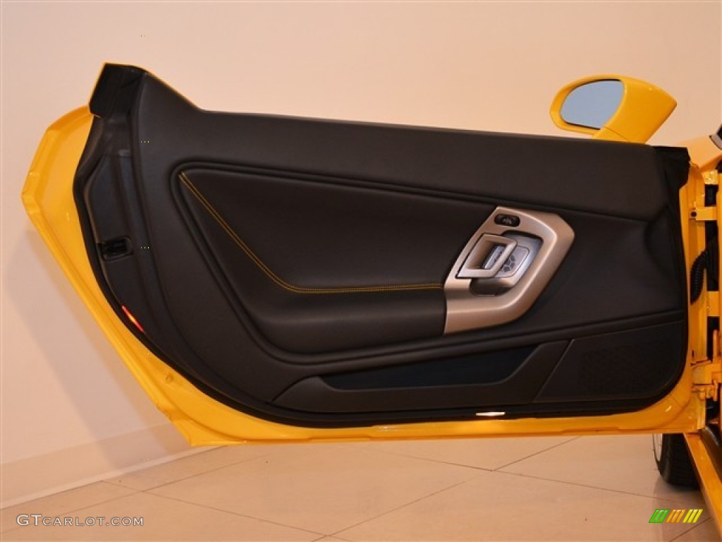 2008 Lamborghini Gallardo Spyder E-Gear Nero Perseus Door Panel Photo #50467006