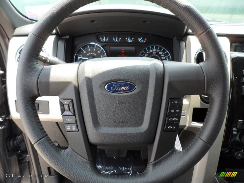 2011 Ford F150 FX2 SuperCrew Black Steering Wheel Photo #50467726