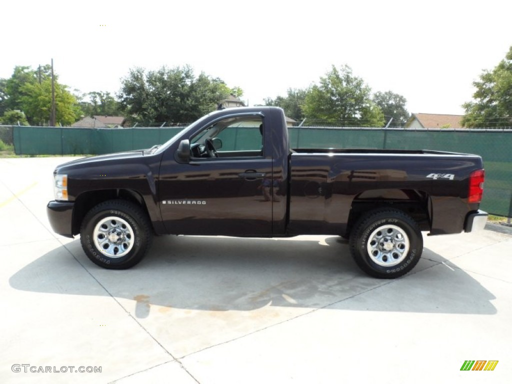 2008 Silverado 1500 LS Regular Cab 4x4 - Dark Cherry Metallic / Dark Titanium photo #6