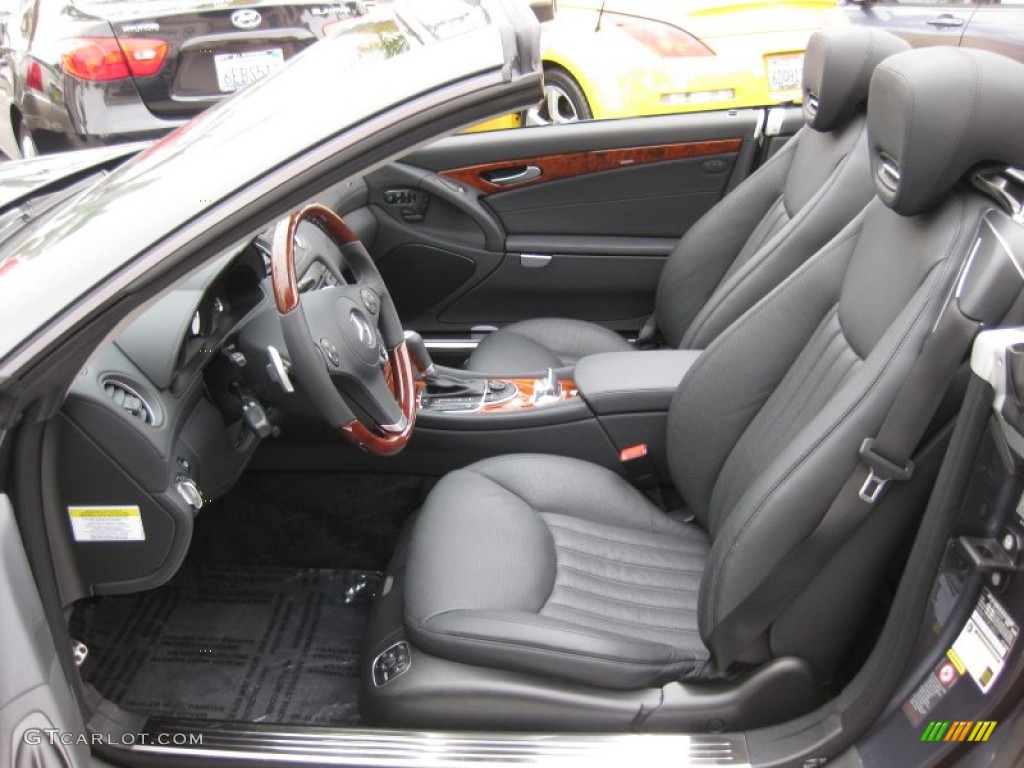 Black Interior 2009 Mercedes-Benz SL 550 Roadster Photo #50475541