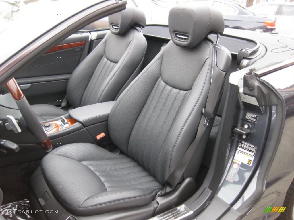 Black Interior 2009 Mercedes-Benz SL 550 Roadster Photo #50475592