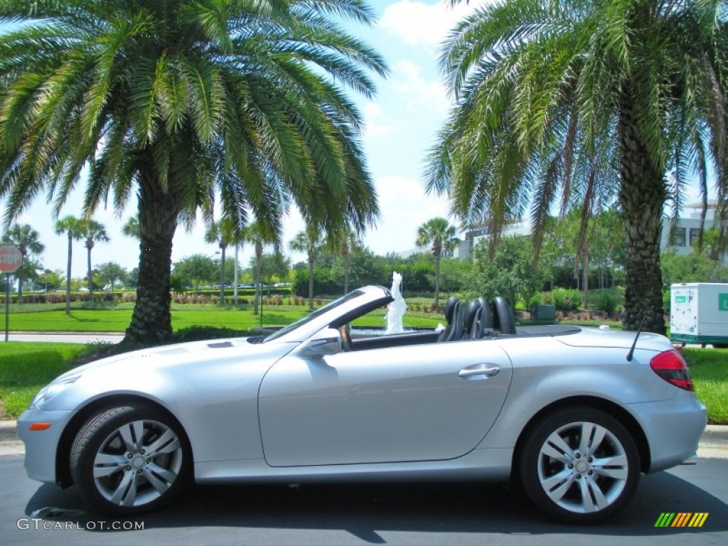 Iridium Silver Metallic 2009 Mercedes-Benz SLK 350 Roadster Exterior Photo #50478298