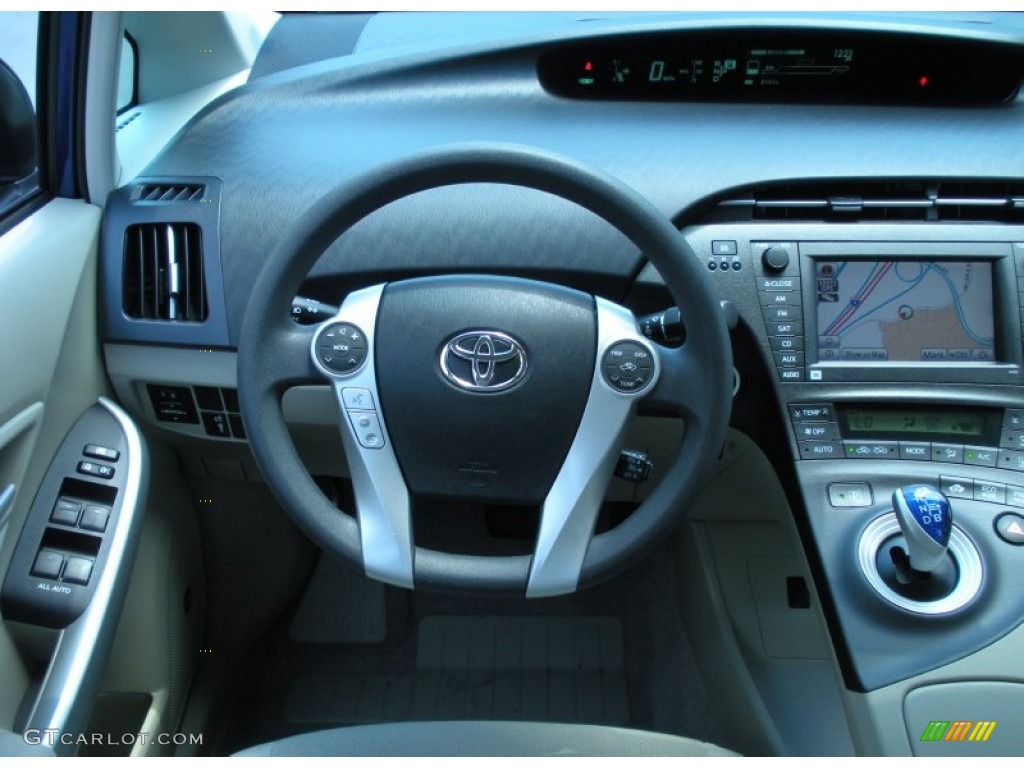 2010 Toyota Prius Hybrid II Bisque Steering Wheel Photo #50478858