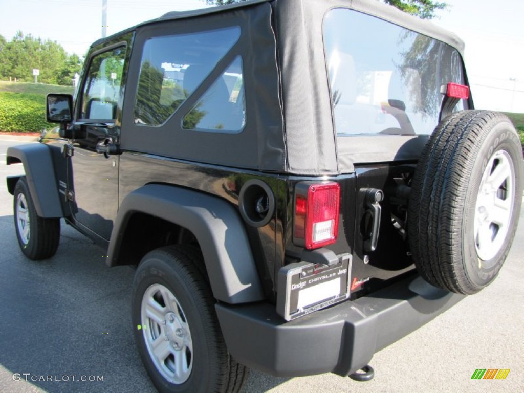 2011 Wrangler Sport 4x4 - Black / Black photo #2