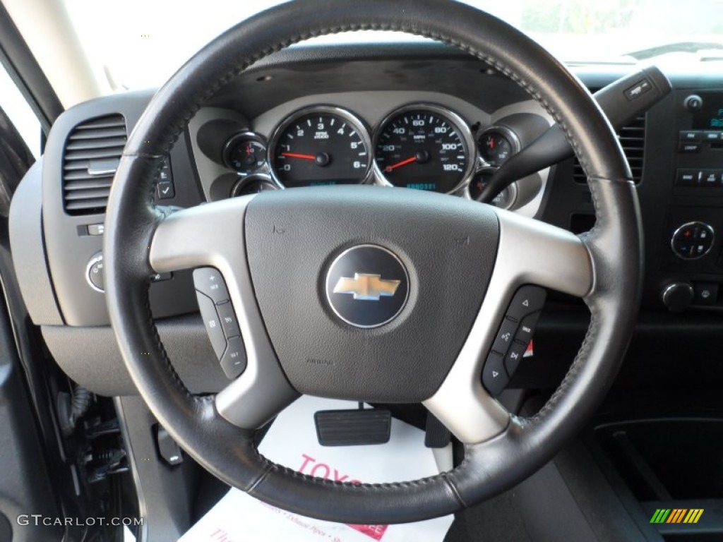 2008 Chevrolet Silverado 1500 LT Extended Cab Ebony Steering Wheel Photo #50479615