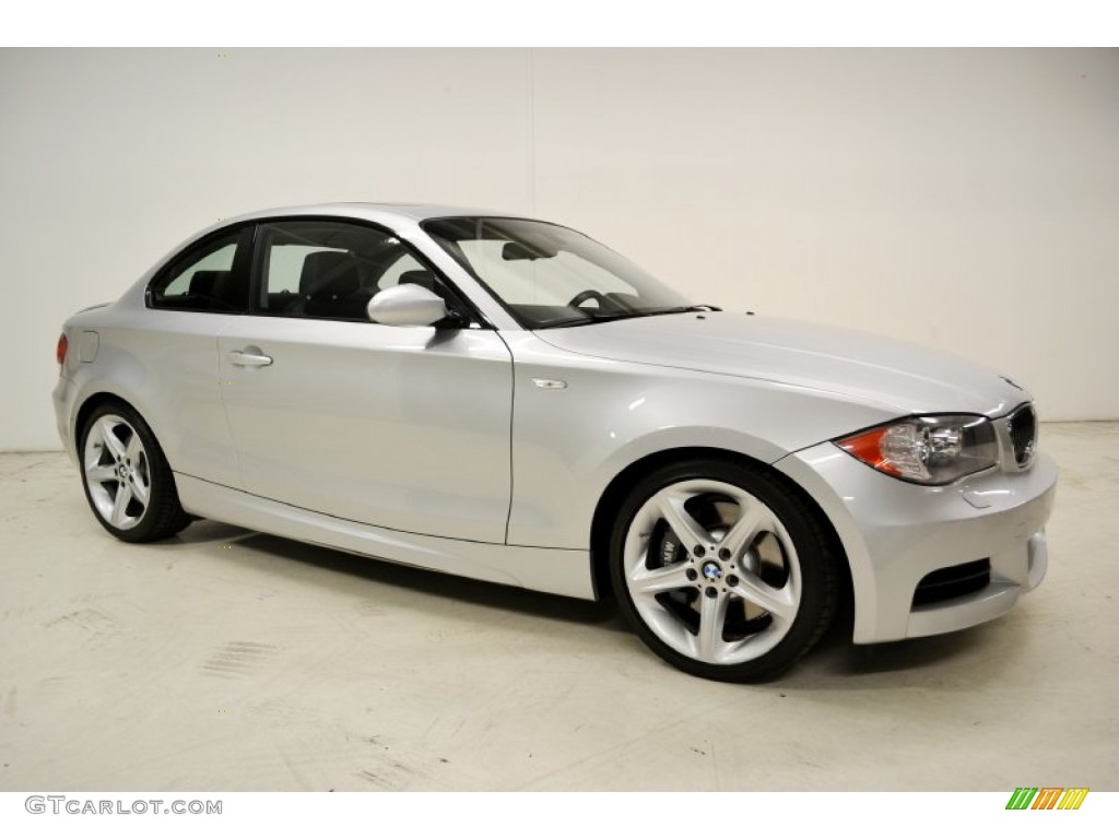 2008 1 Series 135i Coupe - Titanium Silver Metallic / Black photo #2