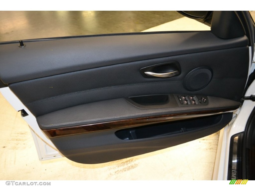 2011 BMW 3 Series 328i Sedan Black Dakota Leather Door Panel Photo #50481379
