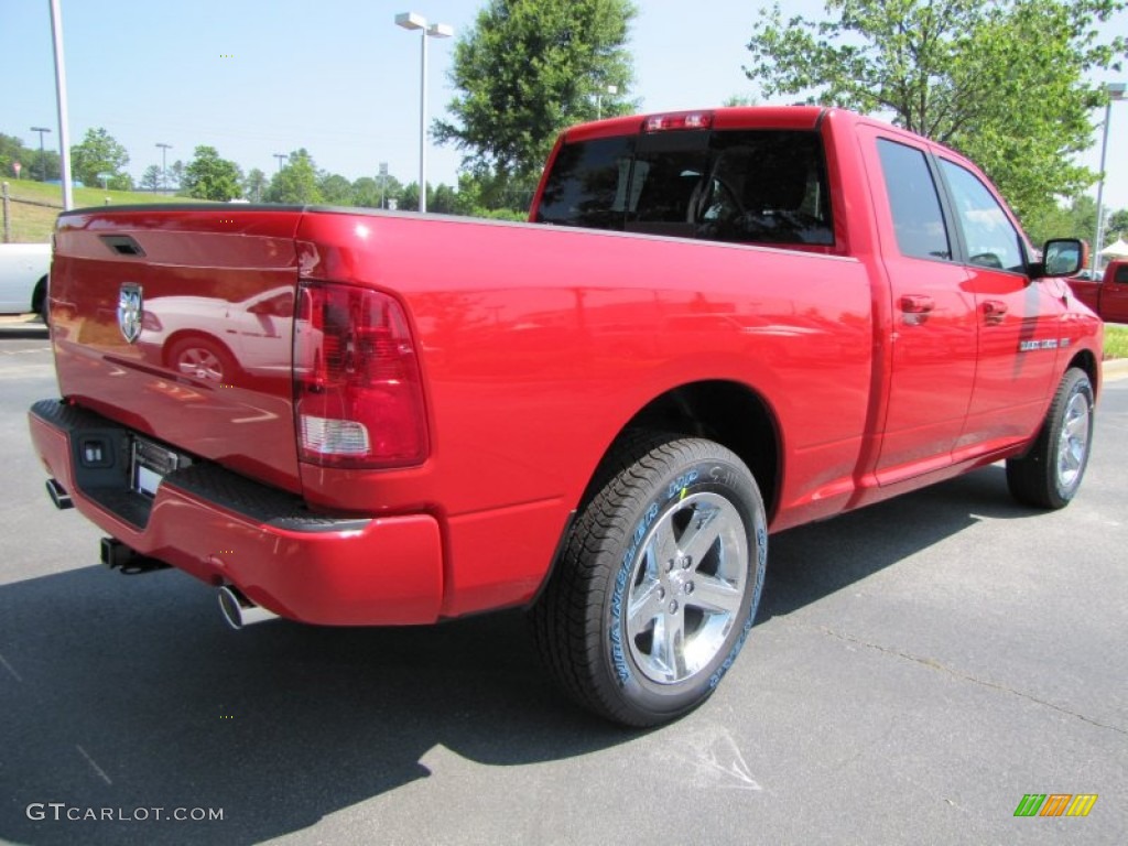 2011 Ram 1500 Sport Quad Cab - Flame Red / Dark Slate Gray photo #3