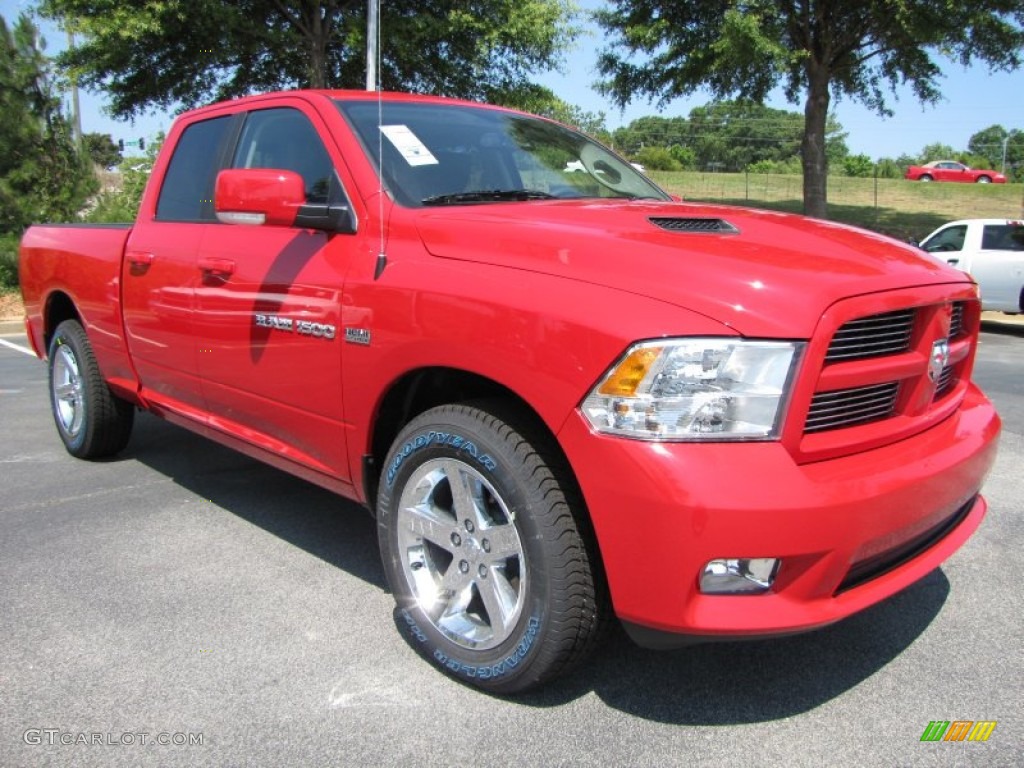 2011 Ram 1500 Sport Quad Cab - Flame Red / Dark Slate Gray photo #4