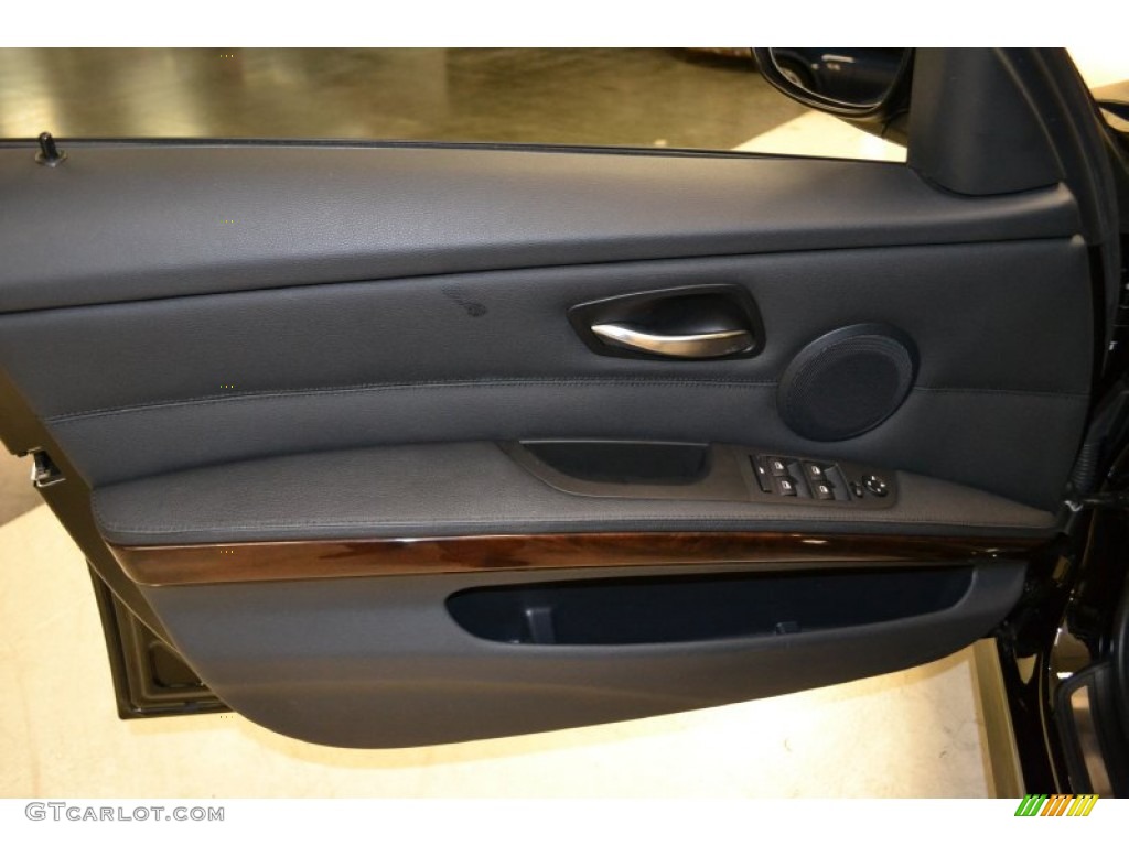 2011 BMW 3 Series 328i Sedan Black Dakota Leather Door Panel Photo #50481790