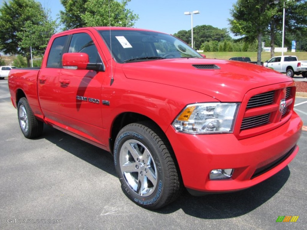 2011 Ram 1500 Sport Quad Cab - Flame Red / Dark Slate Gray photo #4