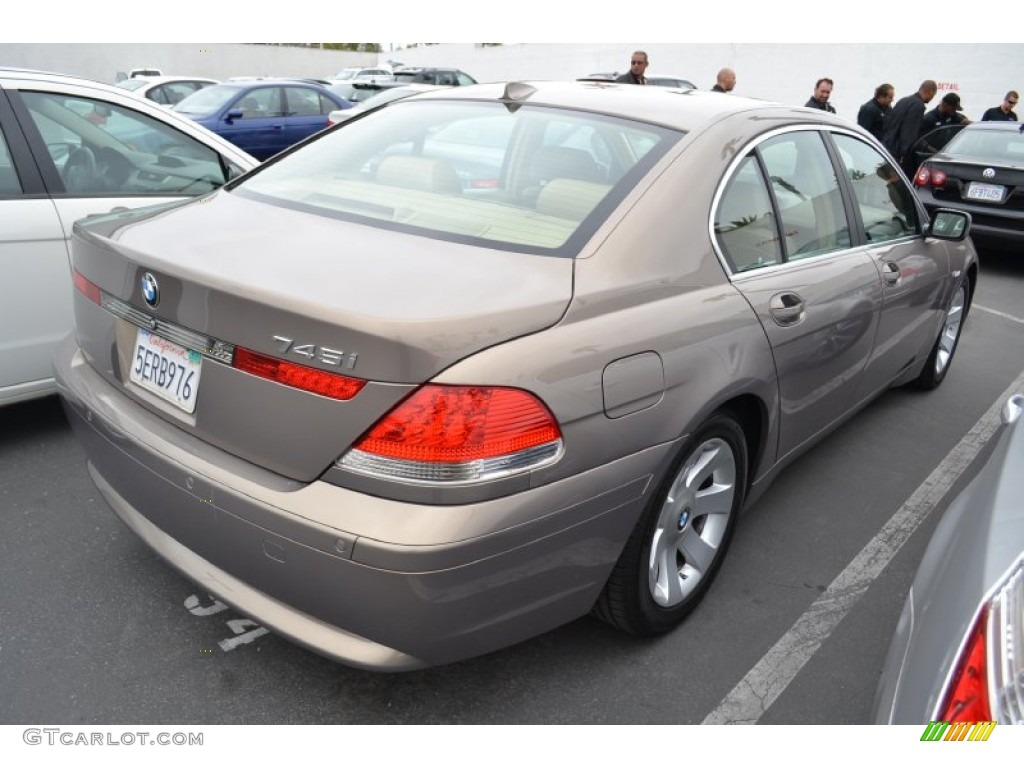2003 7 Series 745i Sedan - Kalahari Beige Metallic / Dark Beige/Beige III photo #6