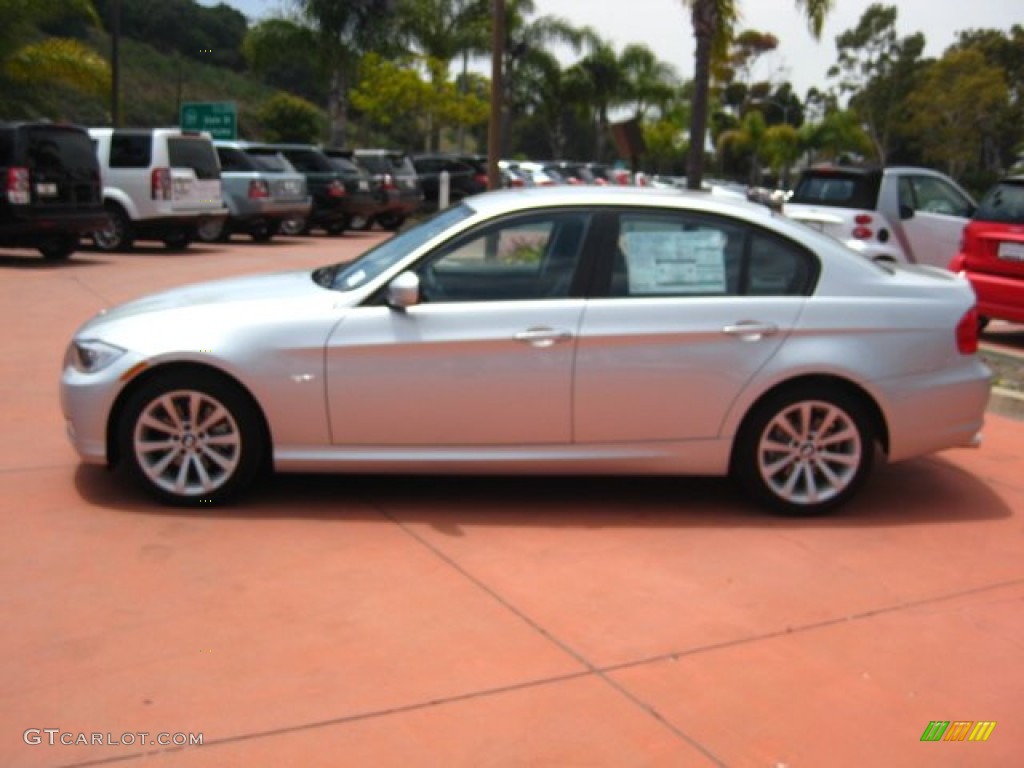 2011 3 Series 328i Sedan - Titanium Silver Metallic / Black photo #2