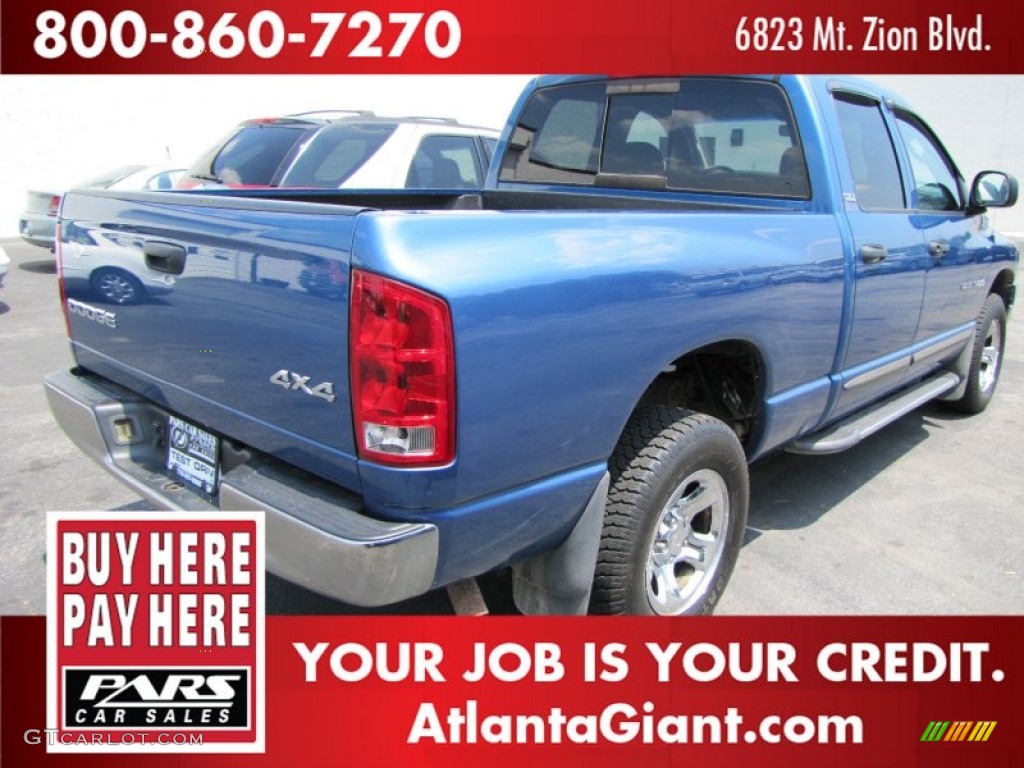 2002 Ram 1500 SLT Quad Cab 4x4 - Atlantic Blue Pearl / Dark Slate Gray photo #3