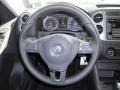 2011 Volkswagen Tiguan Charcoal Interior Steering Wheel Photo