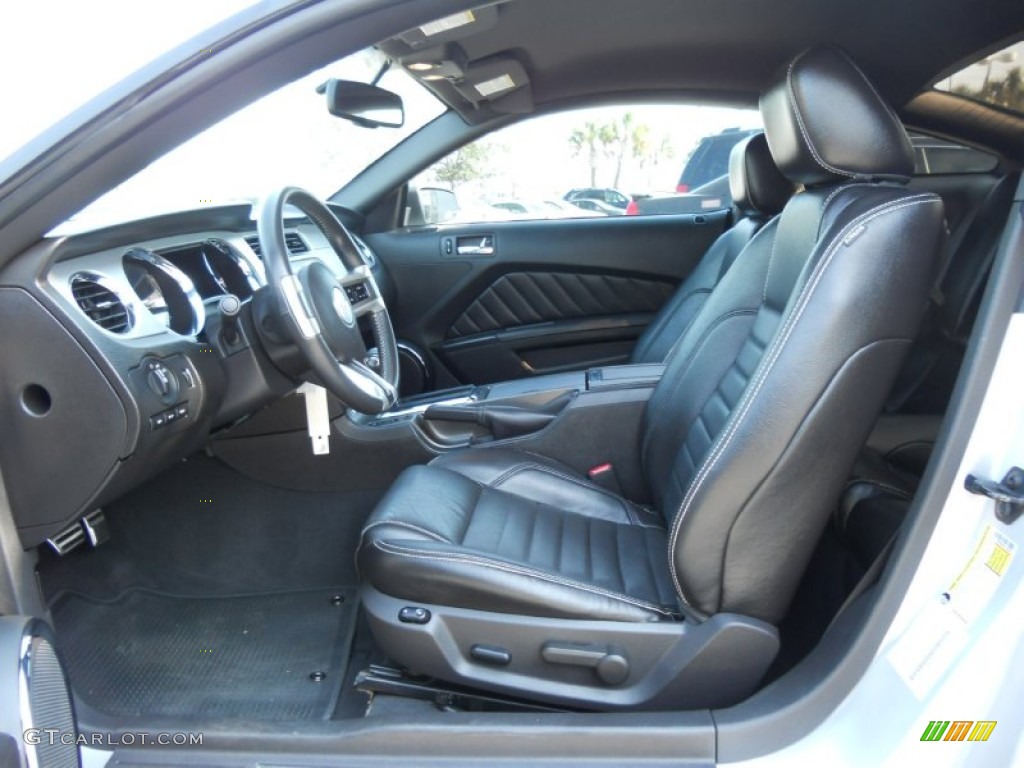 Charcoal Black Interior 2010 Ford Mustang V6 Premium Coupe Photo #50490037