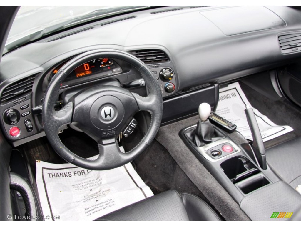 Black Interior 2001 Honda S2000 Roadster Photo #50490589