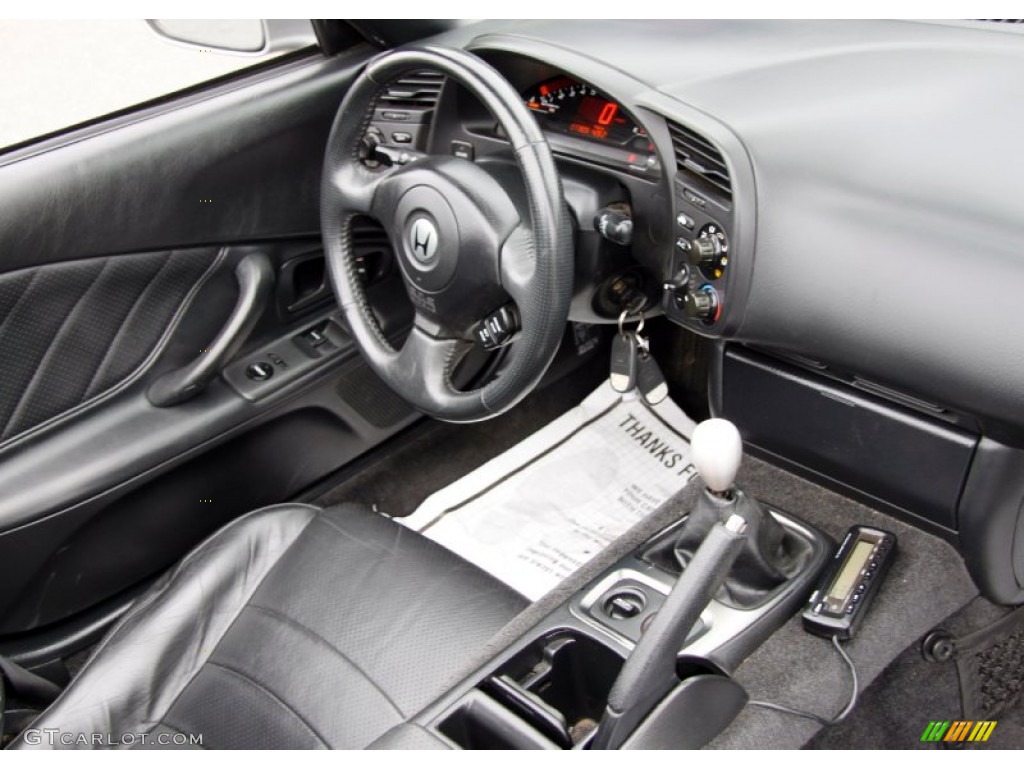 Black Interior 2001 Honda S2000 Roadster Photo #50490724