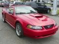 2001 Laser Red Metallic Ford Mustang GT Convertible  photo #2