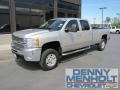 2009 Silver Birch Metallic Chevrolet Silverado 3500HD LTZ Crew Cab 4x4  photo #1