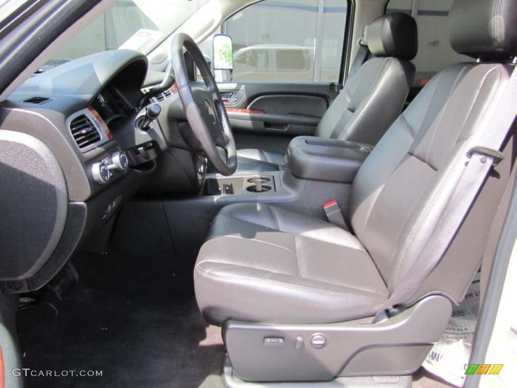 Ebony Interior 2009 Chevrolet Silverado 3500HD LTZ Crew Cab 4x4 Photo #50491306