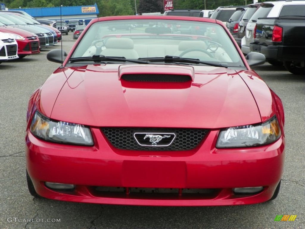 Laser Red Metallic 2001 Ford Mustang GT Convertible Exterior Photo #50491309