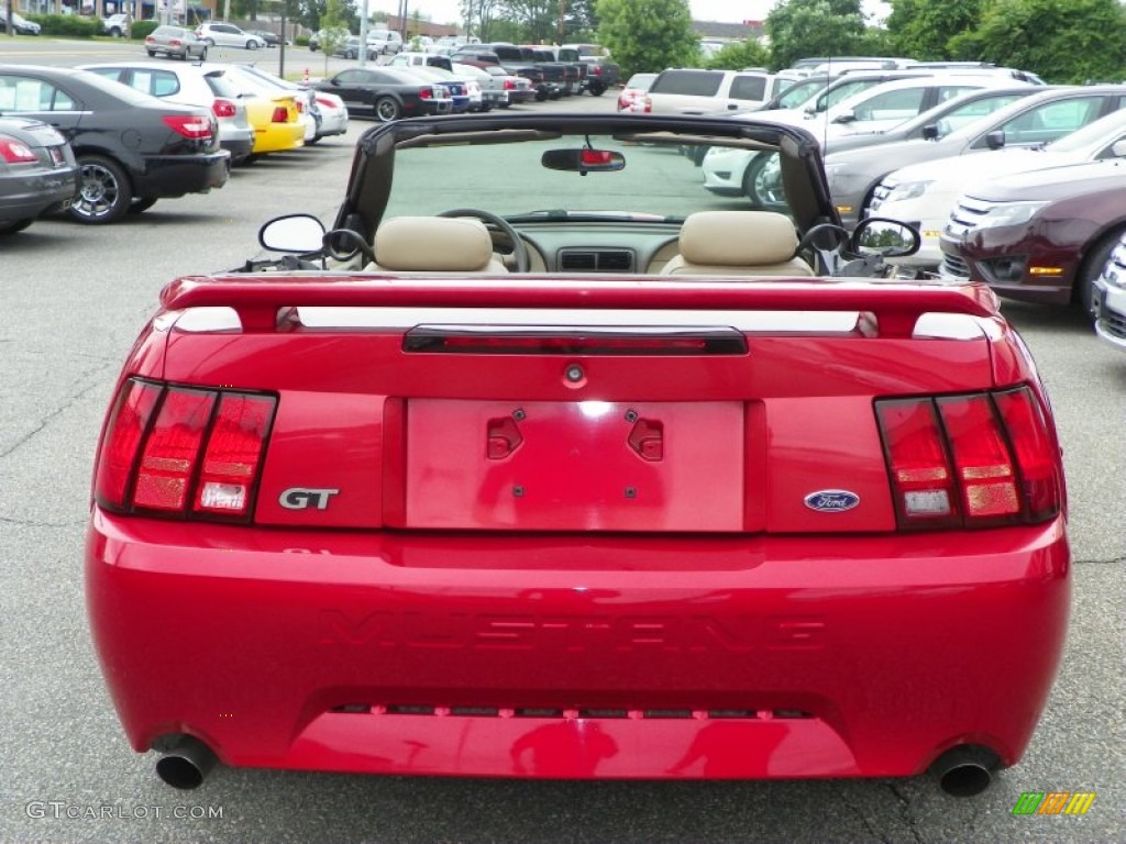 2001 Mustang GT Convertible - Laser Red Metallic / Medium Parchment photo #23
