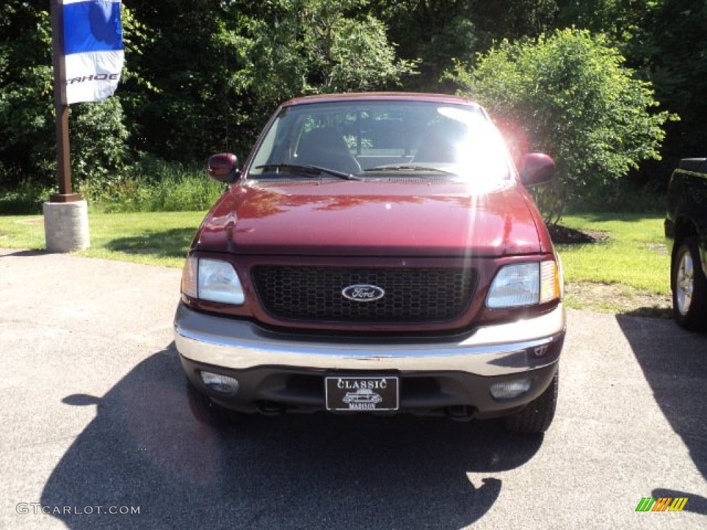 2003 F150 XLT Regular Cab 4x4 - Toreador Red Metallic / Medium Parchment Beige photo #2