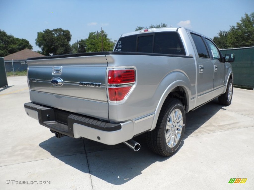 2011 F150 Platinum SuperCrew - Ingot Silver Metallic / Steel Gray/Black photo #3