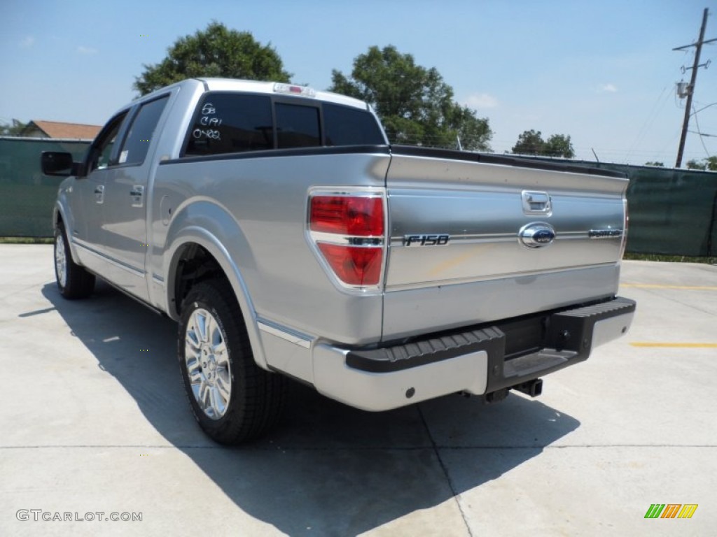 2011 F150 Platinum SuperCrew - Ingot Silver Metallic / Steel Gray/Black photo #5