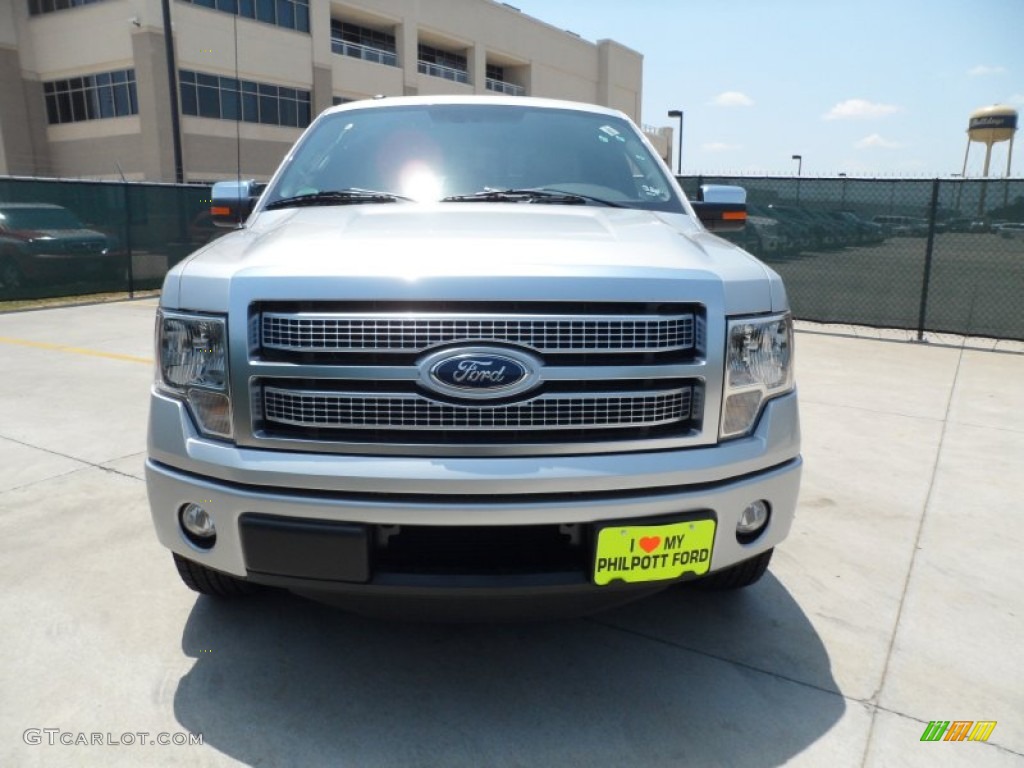 2011 F150 Platinum SuperCrew - Ingot Silver Metallic / Steel Gray/Black photo #8