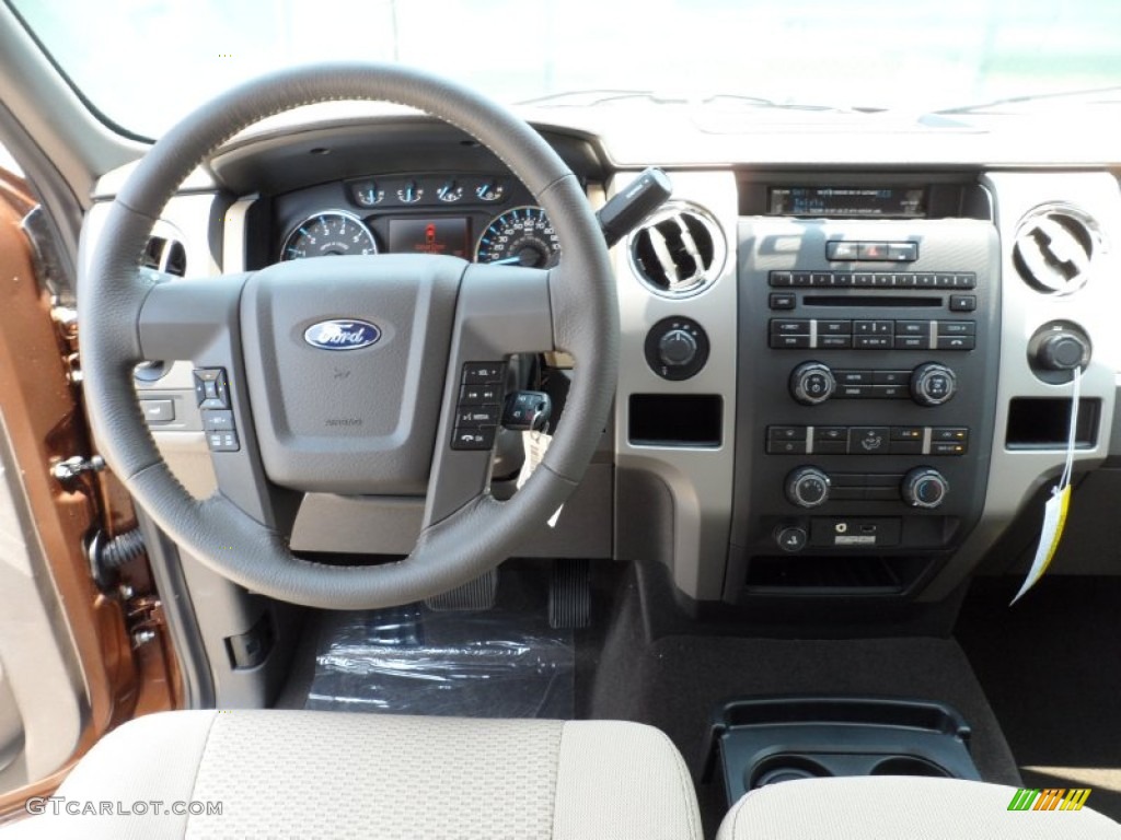 2011 Ford F150 XLT SuperCrew 4x4 Pale Adobe Dashboard Photo #50497498