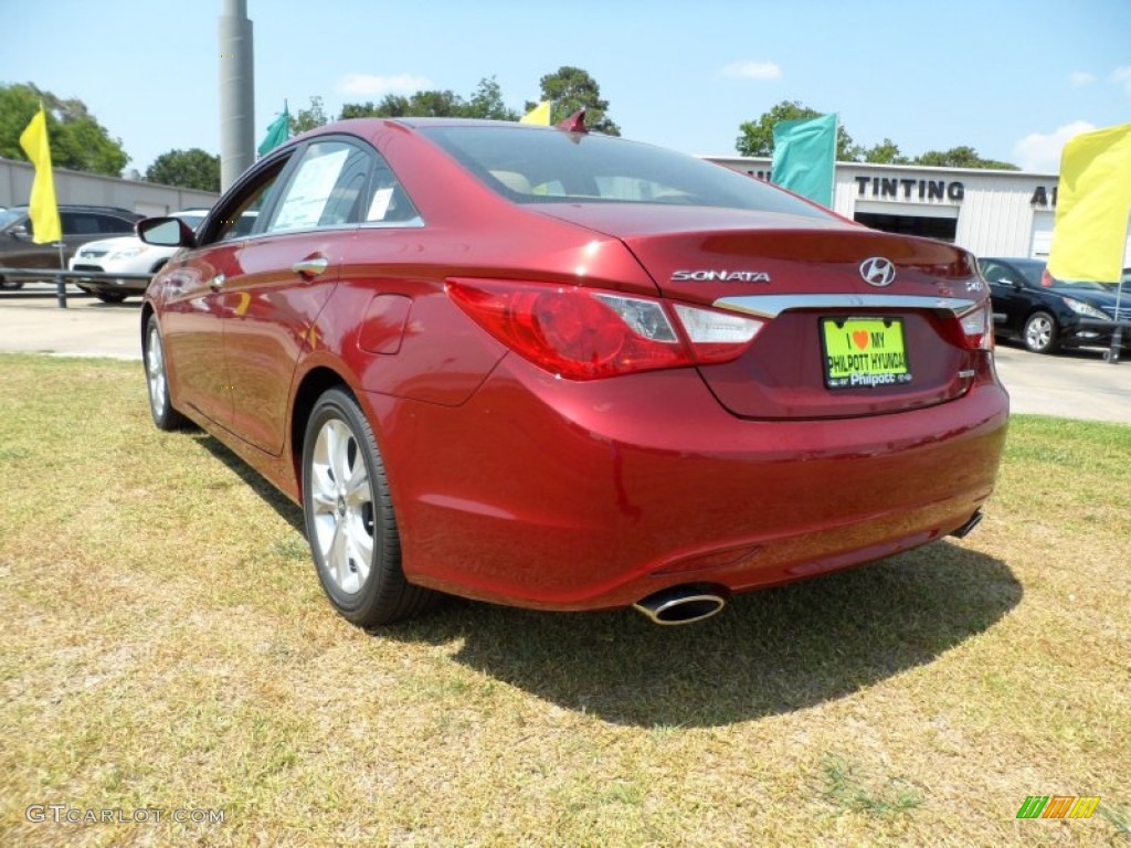2011 Sonata Limited 2.0T - Venetian Red / Camel photo #5