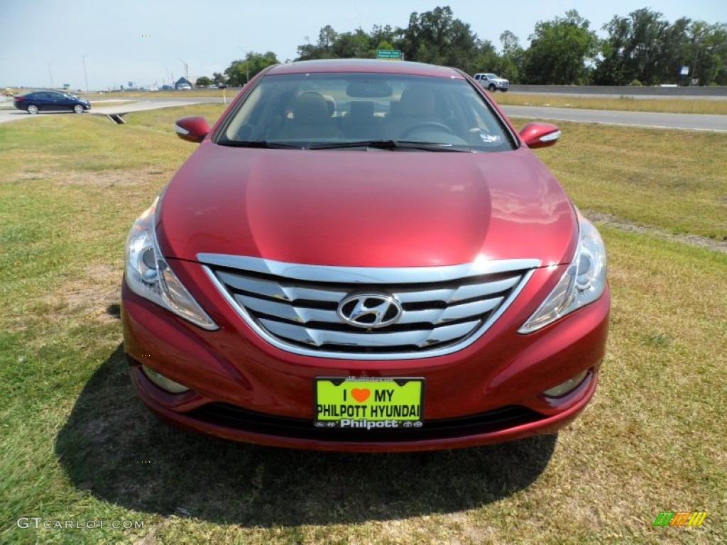 2011 Sonata Limited 2.0T - Venetian Red / Camel photo #8