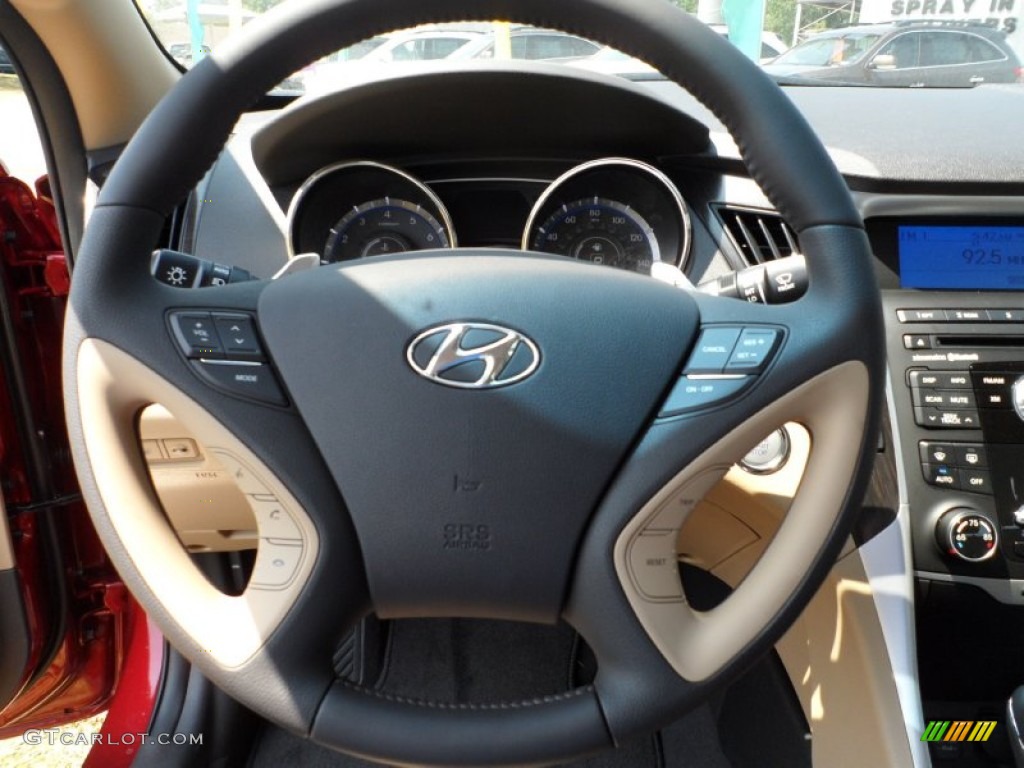 2011 Sonata Limited 2.0T - Venetian Red / Camel photo #37