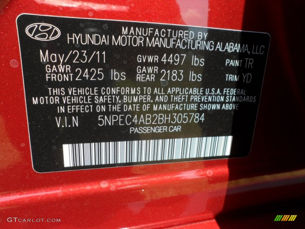 2011 Sonata Limited 2.0T - Venetian Red / Camel photo #40