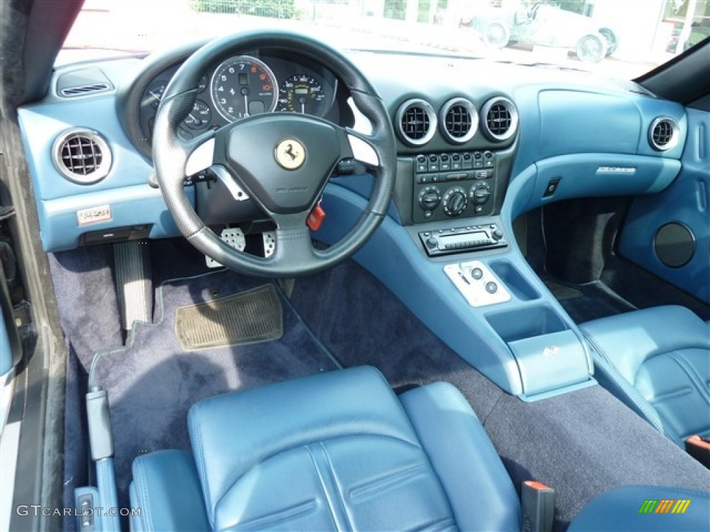 Blue Medio Interior 2003 Ferrari 575M Maranello F1 Photo #50503354