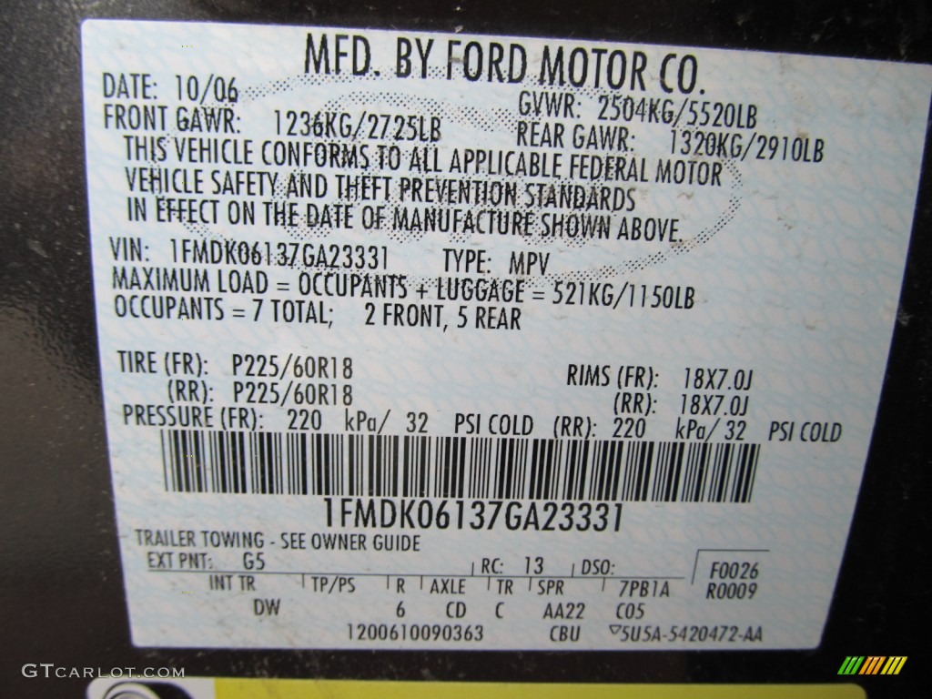 2007 Freestyle Limited AWD - Alloy Metallic / Black photo #30