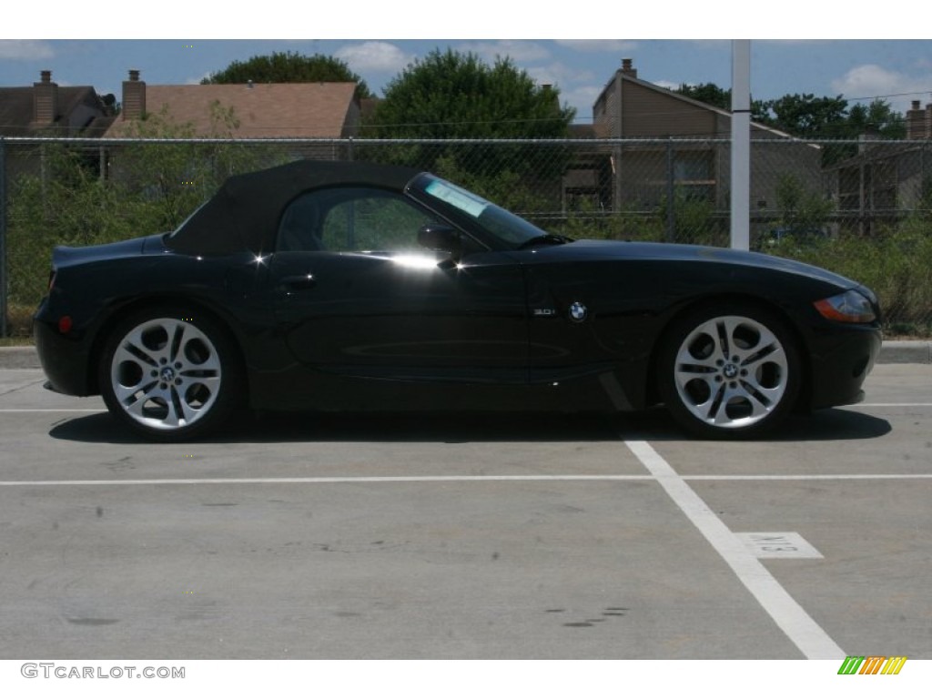 2004 Z4 3.0i Roadster - Jet Black / Beige photo #4