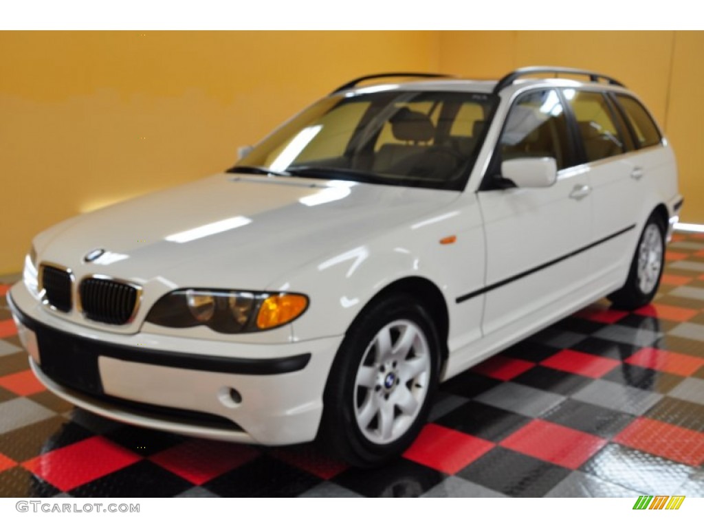 2004 3 Series 325i Wagon - Alpine White / Sand photo #2