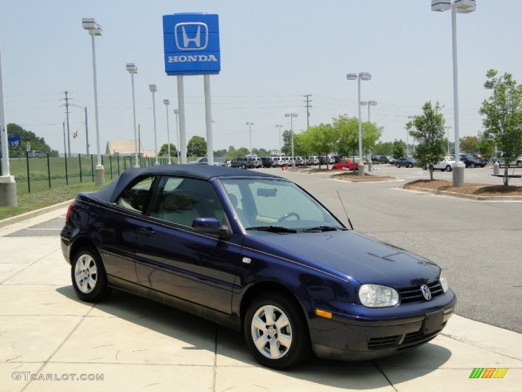 2002 Cabrio GLX - Marlin Blue Pearl / Beige photo #2
