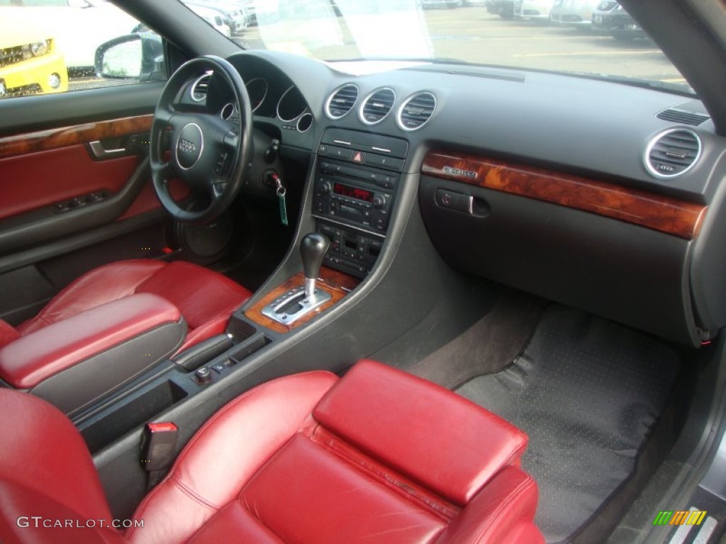 Red Interior 2004 Audi A4 3.0 quattro Cabriolet Photo #50506417