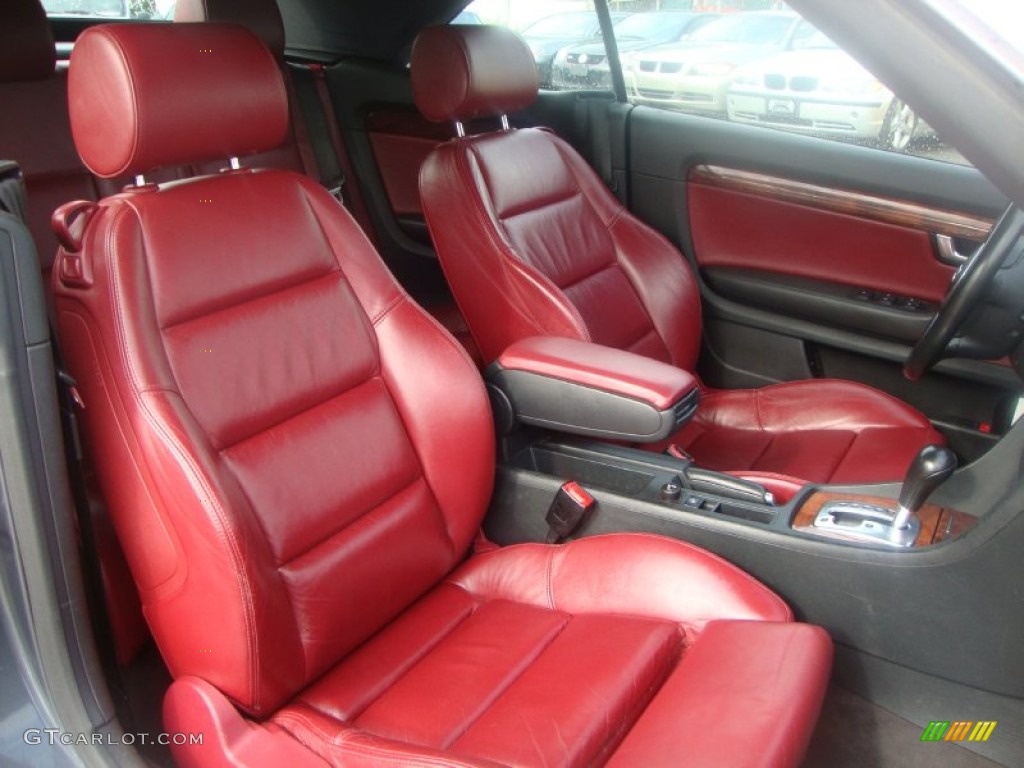 Red Interior 2004 Audi A4 3.0 quattro Cabriolet Photo #50506432