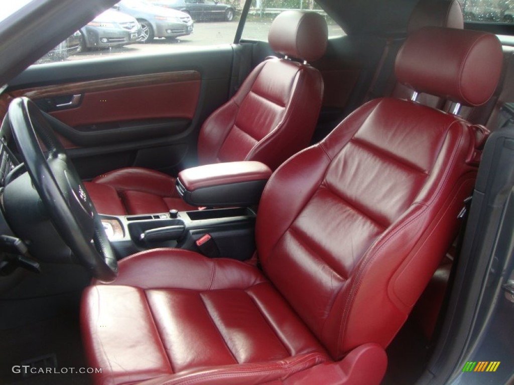 Red Interior 2004 Audi A4 3.0 quattro Cabriolet Photo #50506447