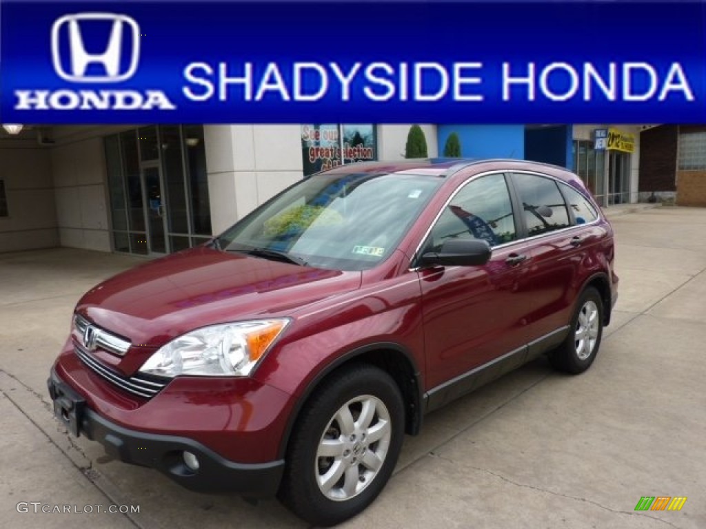 2009 CR-V EX 4WD - Tango Red Pearl / Gray photo #11